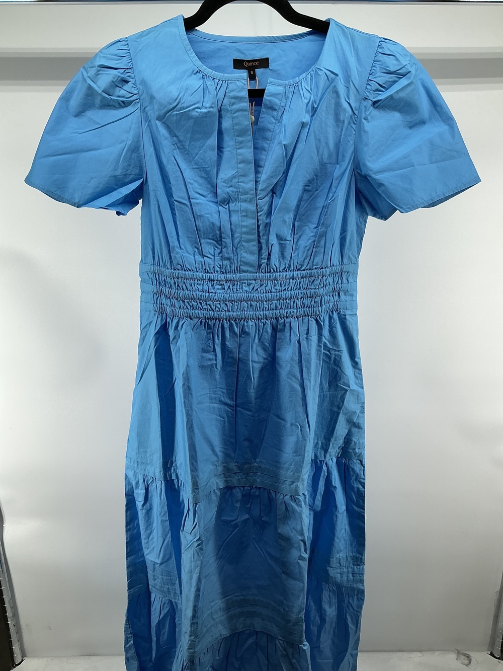100% Organic Cotton Poplin Tiered Maxi Dress